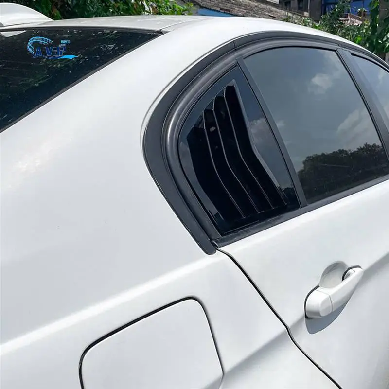 

AV32-Car Glossy Black Rear Windows Triangle Louver Cover Sticker Parts For BMW 3Series E90 320I 330I M3 2005-2011 Car Styling Co