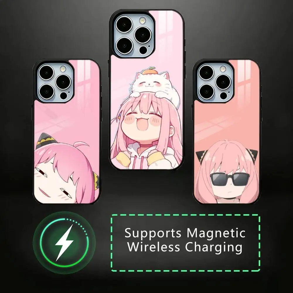 

Spy x Family A-Anya Forger Phone Case For iPhone17,16,15,14,13,12,11 Plus,Pro Compatible with magnetic wireless charging