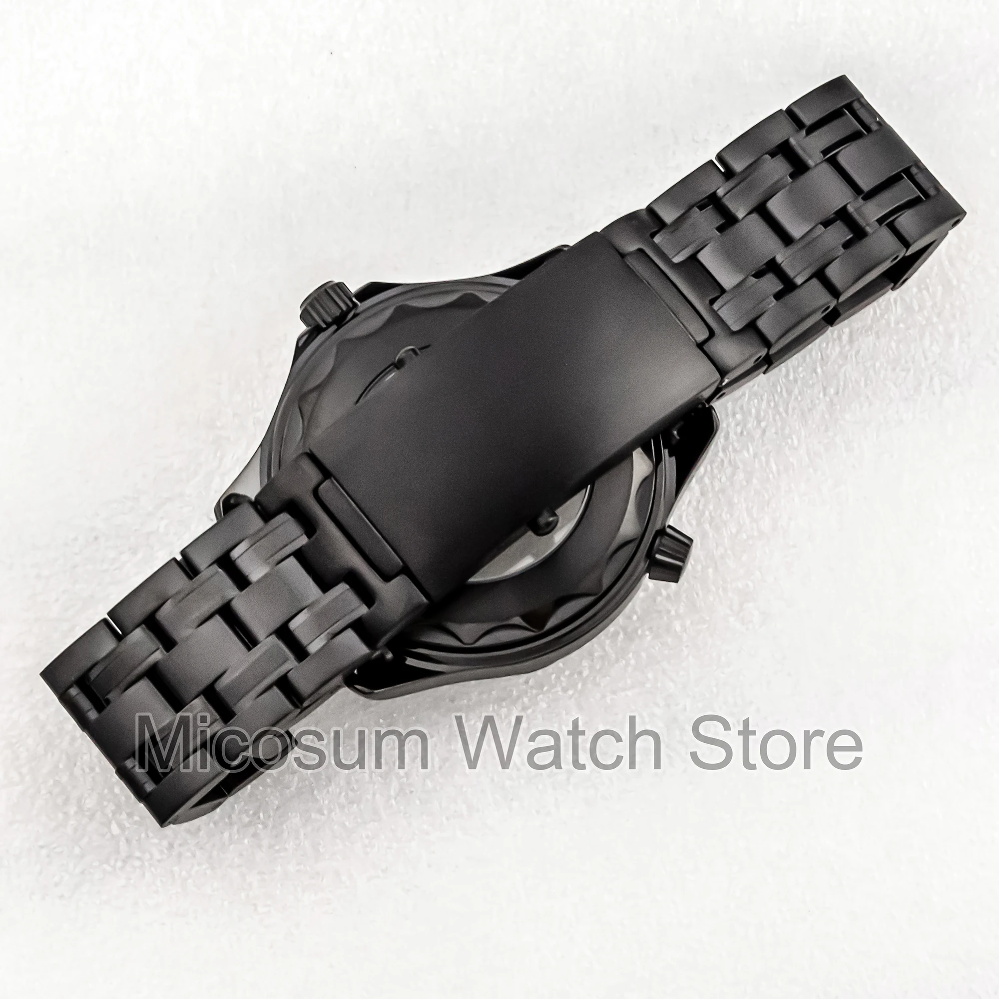 41mm Black PVD watch case strap bracelet watch band fit Seamaster 300 NH35 NH36 NH34 movement 31mm dial watch accessories parts