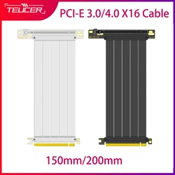 延長ケーブルTEUCER-PCIE x 16,pciグラフィックカード,pcl-e x16 riser,拡張コード4.0,3.0 pcl-express gpu