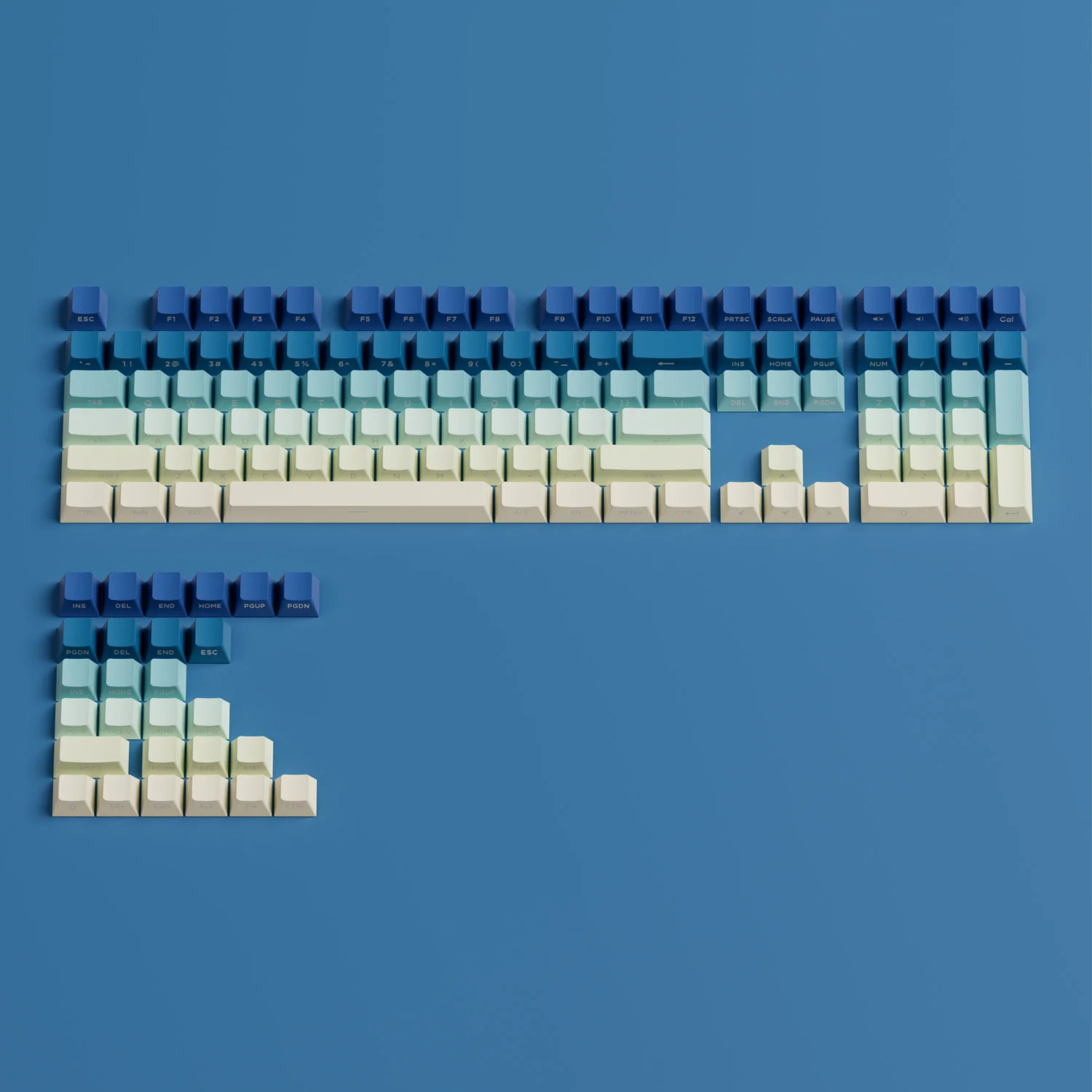 Veekos Iris Gradient SP Shine-Through Keycap Set 136 Key Cherry Profile PBT Double Shot Keycaps для механической клавиатуры MX Custom