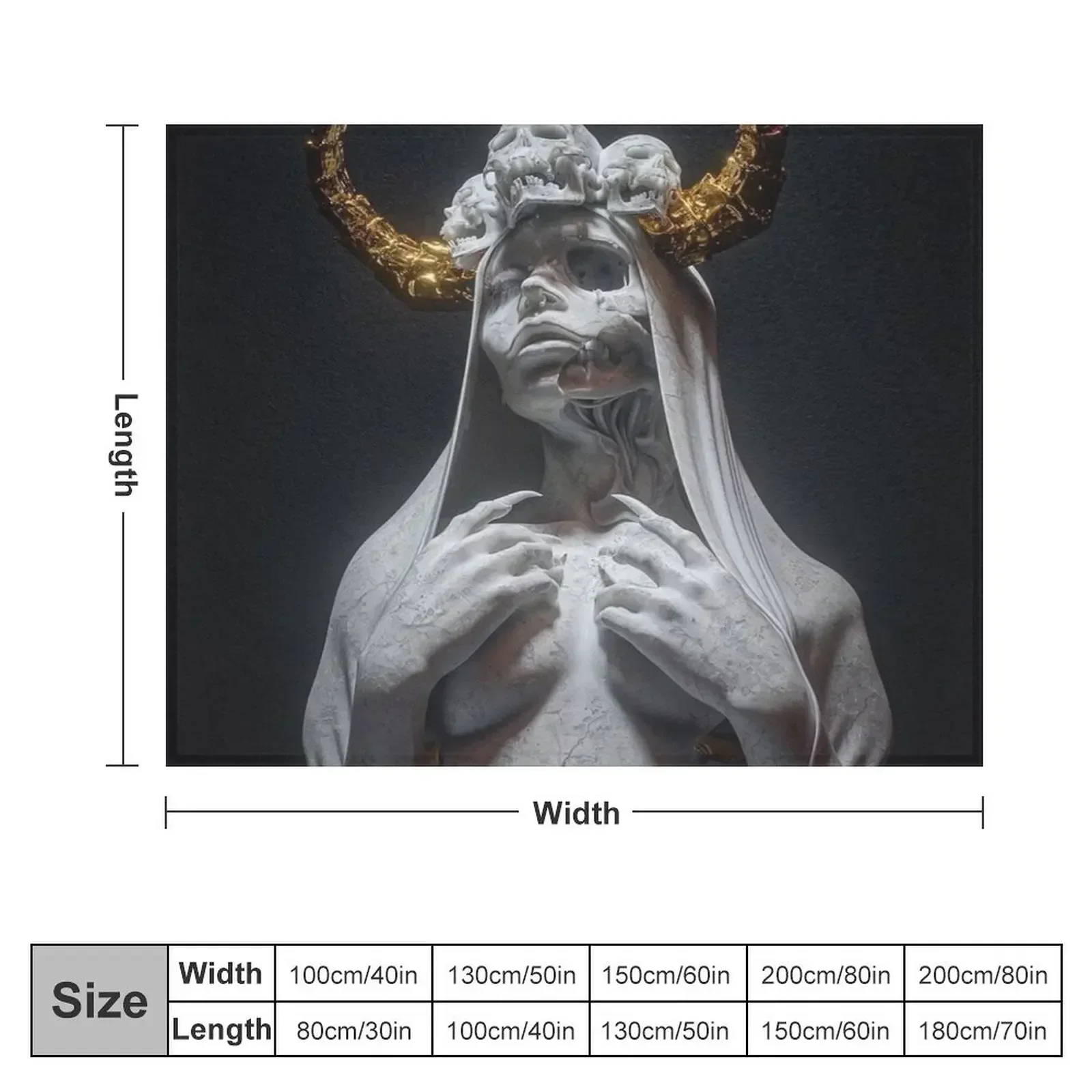 Evil Statue Throw Blanket Decorative Throw Blankets For Baby Sofa Quilt Blankets