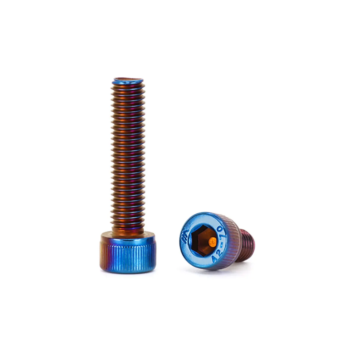 304 Stainless Steel Cup Head Hexagonal Titanium Blue Bolt/Modified Universal Screw