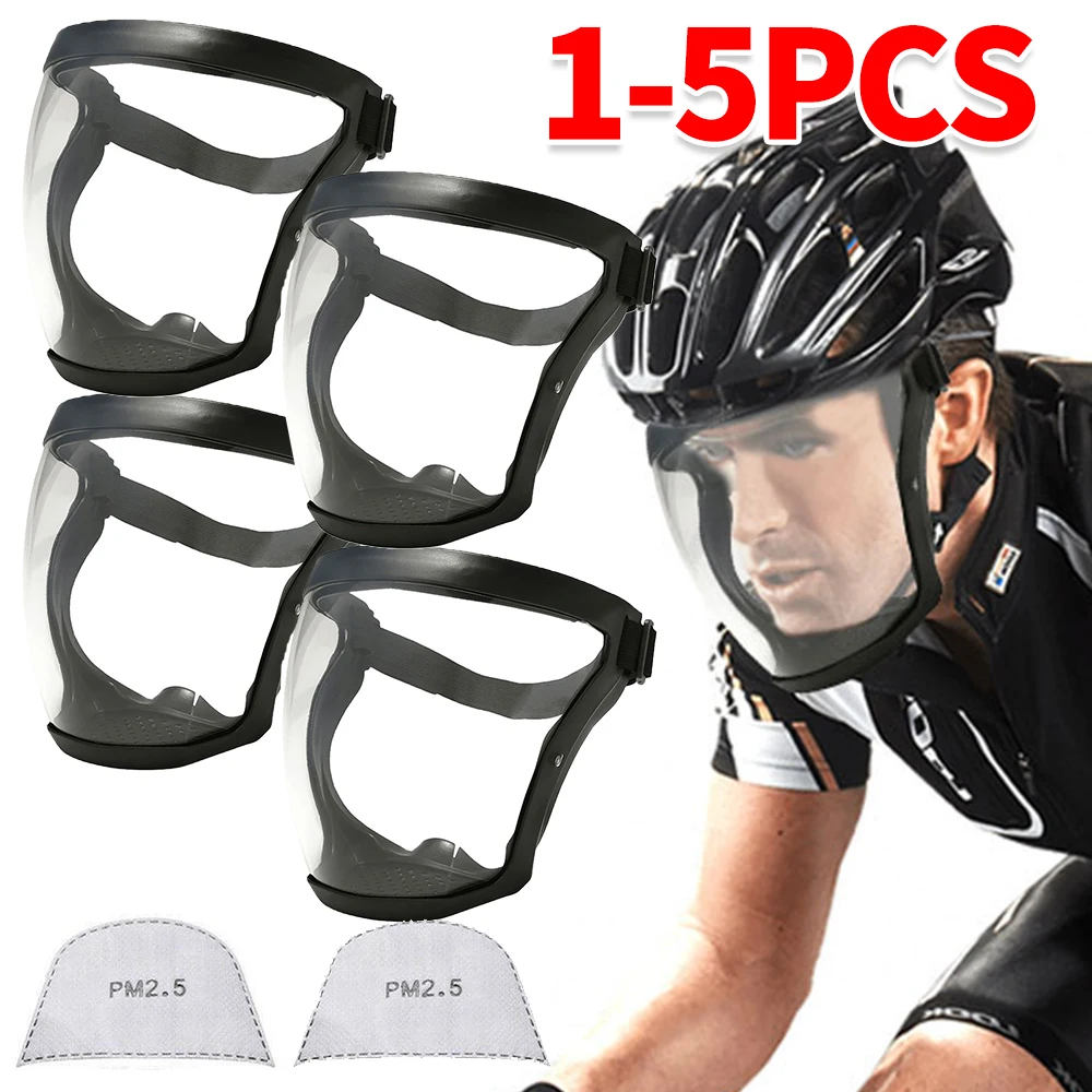 قناع حماية من الرذاذ لكامل الوجه، معدات حماية الوجه الآمنة المضادة للضباب مع فلترين لقص العمل في المختبر والبستنة #2