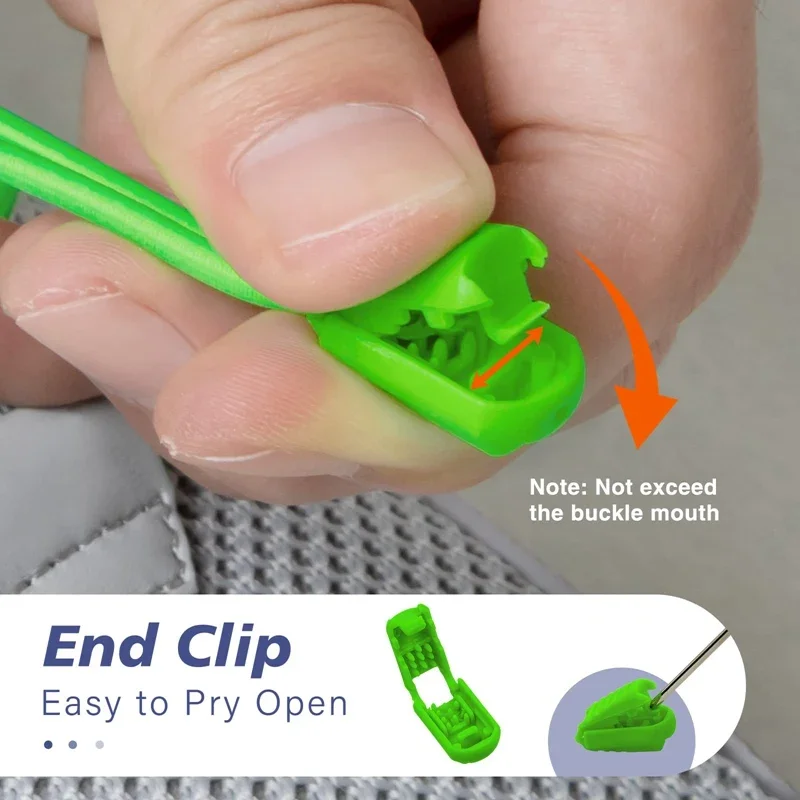 Schuhbänder ohne Schnürsenkel, runde Tennis-Schnürsenkel ohne Binden für Erwachsene und Kinder, elastische Schnürsenkel, Gummibänder für Schuhe, Zubehör. – Detail 3