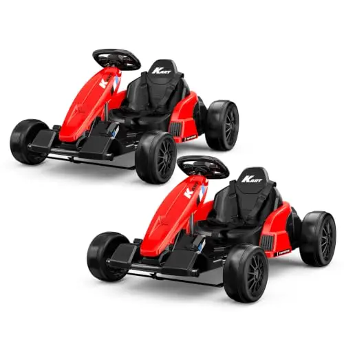 24V Electric Go Kart, 2Pack Kids Drift Kart with Dual 85W Motors, 11.2 MPH & 60+ Min Ride Time, Adjustable Seat &