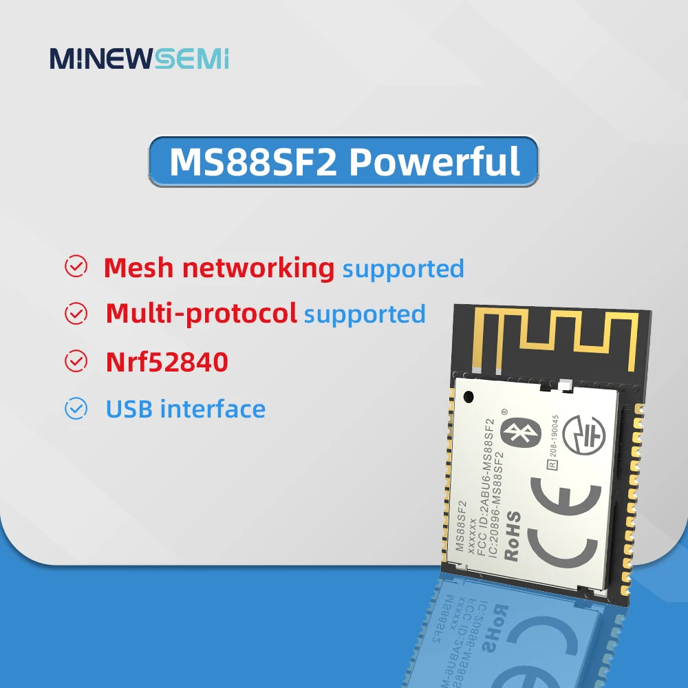 Nordic Offizielle Strategische Partner Minew Fern/Range bluetooth 5 ble 5,0 mesh modul nrf52840 modul