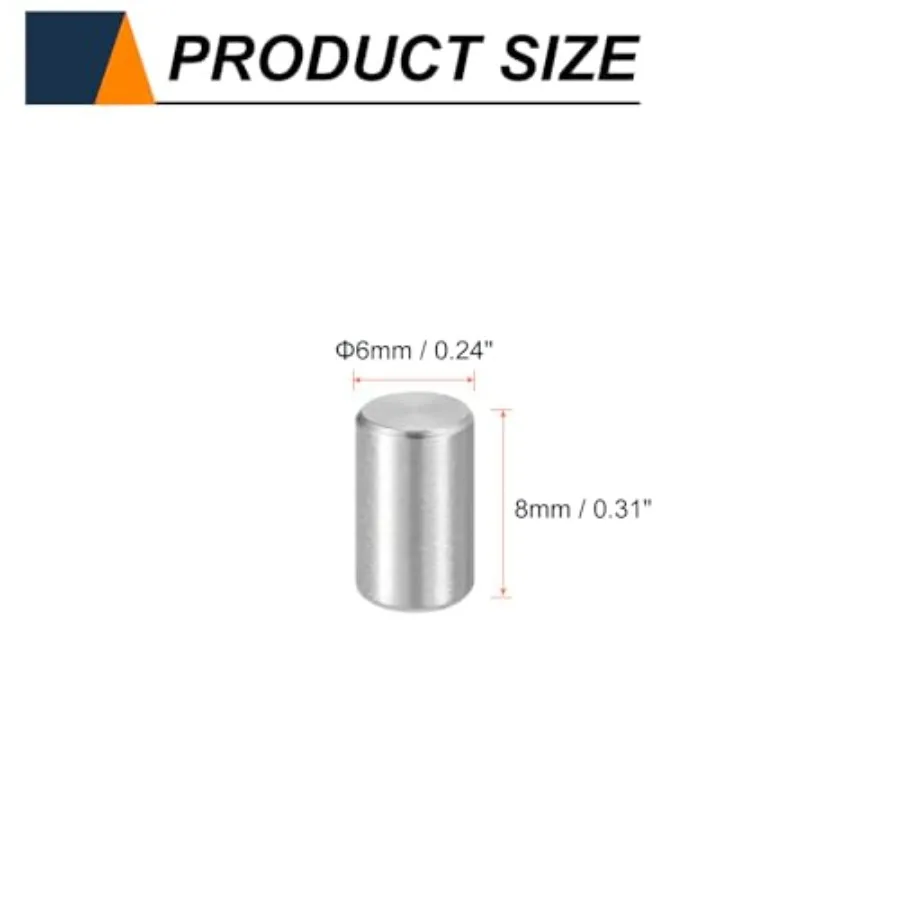 pcs Dowel Pins 6mm 304 Stainless Steel Cylindrical Shelf Support Peg Pin Rod Fasten Elements for Metal Devices Wood Furniture D
