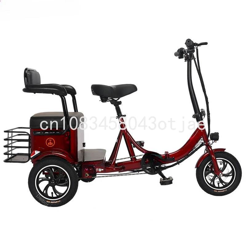 

For Sweets 12 Inch 3 Wheels Electric Scooter 48V 350W Twins Trike Three-Wheel Electric Tricycle for Adult Electric Bicycle