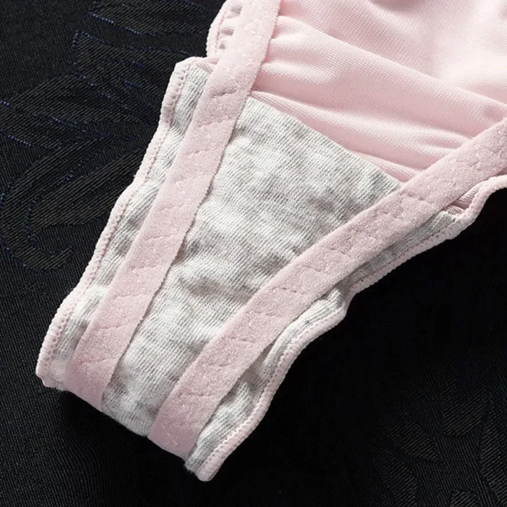 

Women Ice Silk Sexy Cotton Ruffle Satin G-string Underpants Briefs Tight Trace Invisible Breathable Lightweight Ladies T-back
