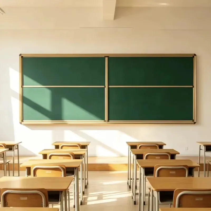 for Classroom Blackboard Modern Retractable Wall Mounted Board Forest Green Finish Easy to Move Up and Down