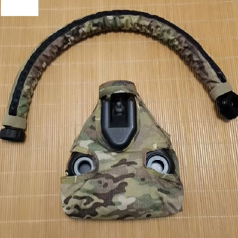 Outdoor Sports M53 Mask BagTactical Protective Mask Camouflage Bag+Respiratory Extension Tube Protective Sleeve C420 Tube Sleeve