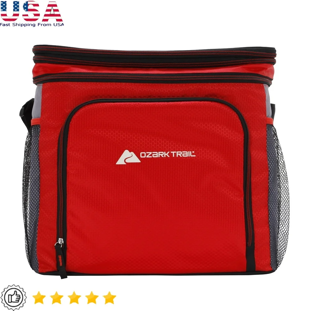 

Soft-Sided Cooler 36 Cans with Expandable Top Adjustable Shoulder Strap Dual Mesh Pockets Removable Liner Perfect Outdoor
