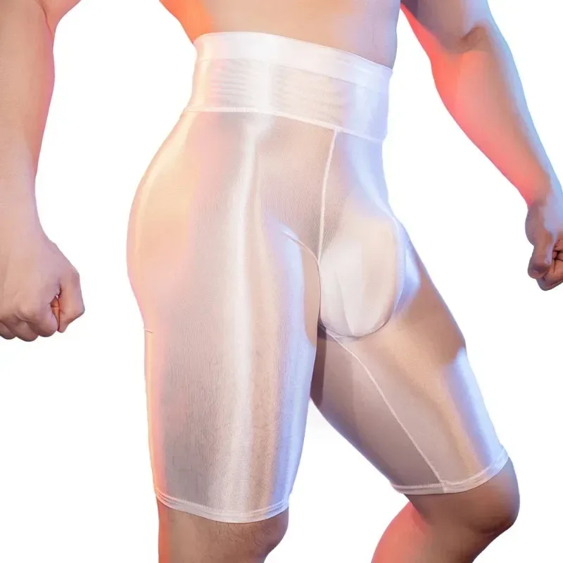 

Мужские корректирующие боксеры с высокой талией, эластичные, сексуальные, гладкие, прозрачные, дышащие трусы-шорты