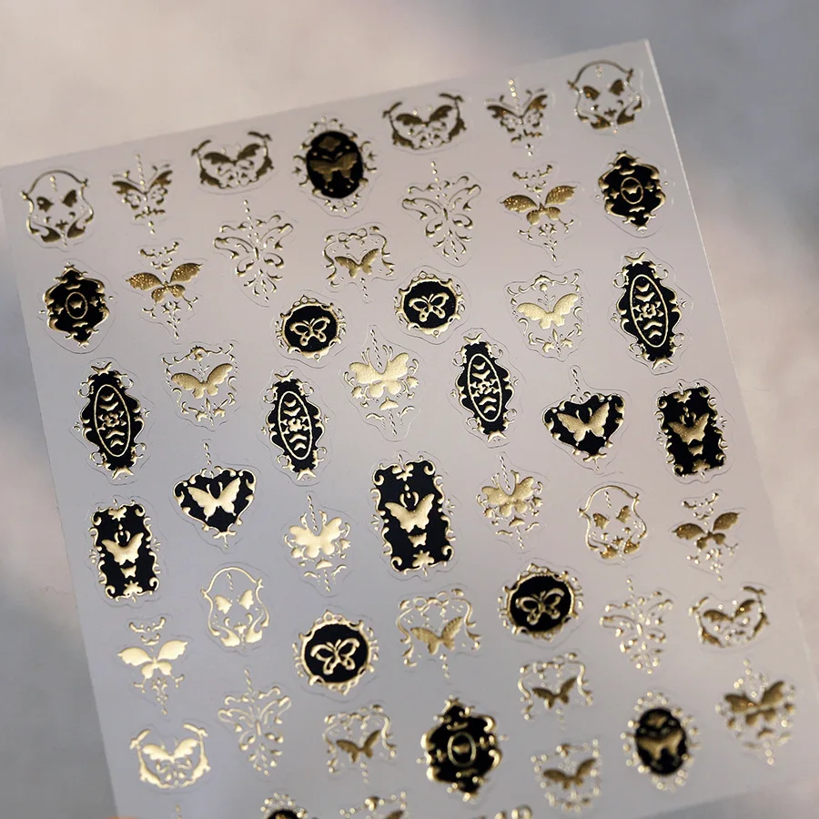 Jelly Butterfly 5D Nail Art Stickers Colourful Insect Animals Charming Sparkling Delicate Soft Relief Adhesive Manicure Decals