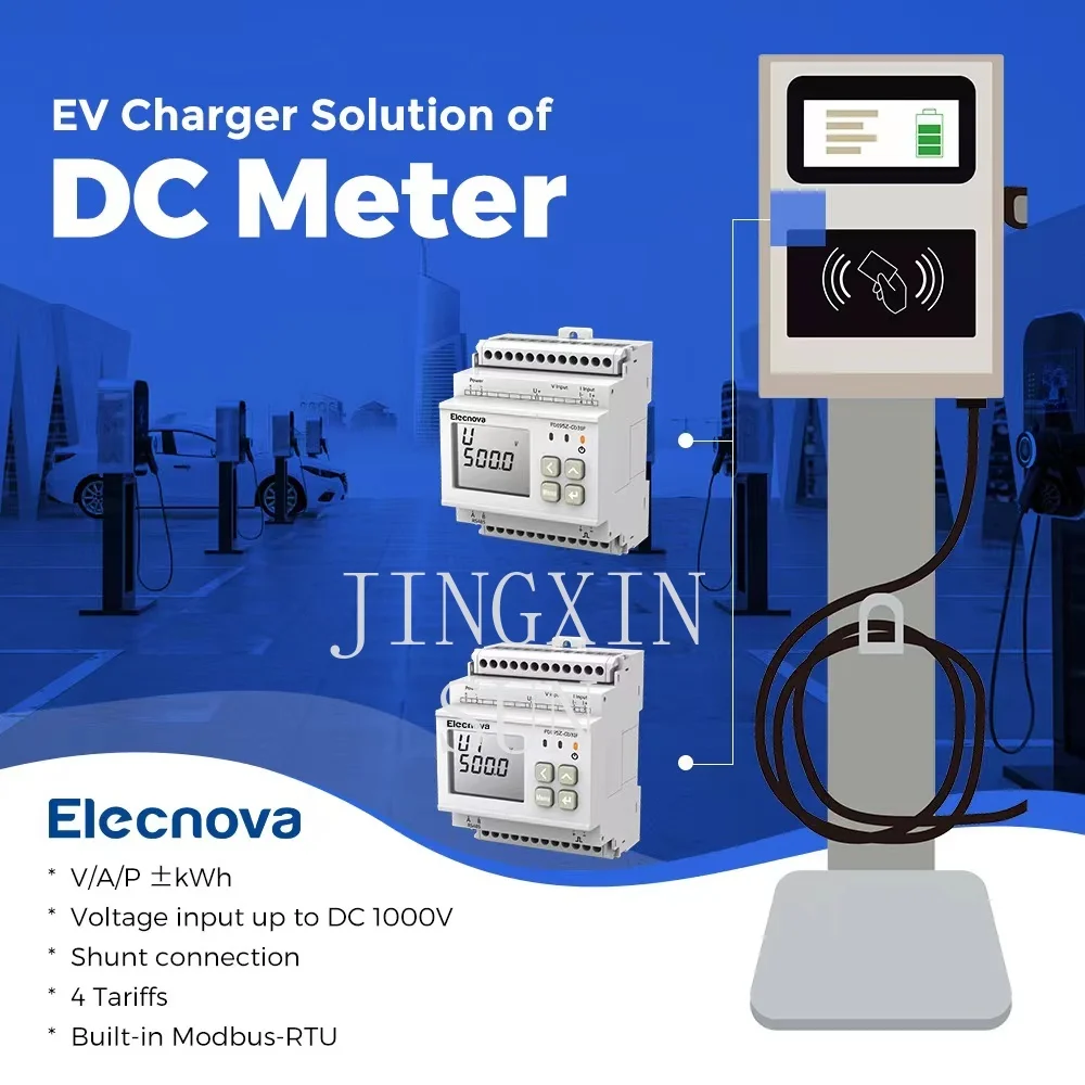 2 Channel Input Dc 75mV 1000V Ev Charger Solar Pv Monitor Energy Meter