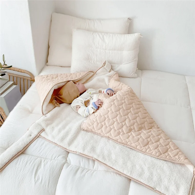 AS96-Outono inverno bebê capa carrinho de bebê cobertor dos desenhos animados engrossado quente colcha do bebê carrinho de bebê saco de dormir crianças cintas