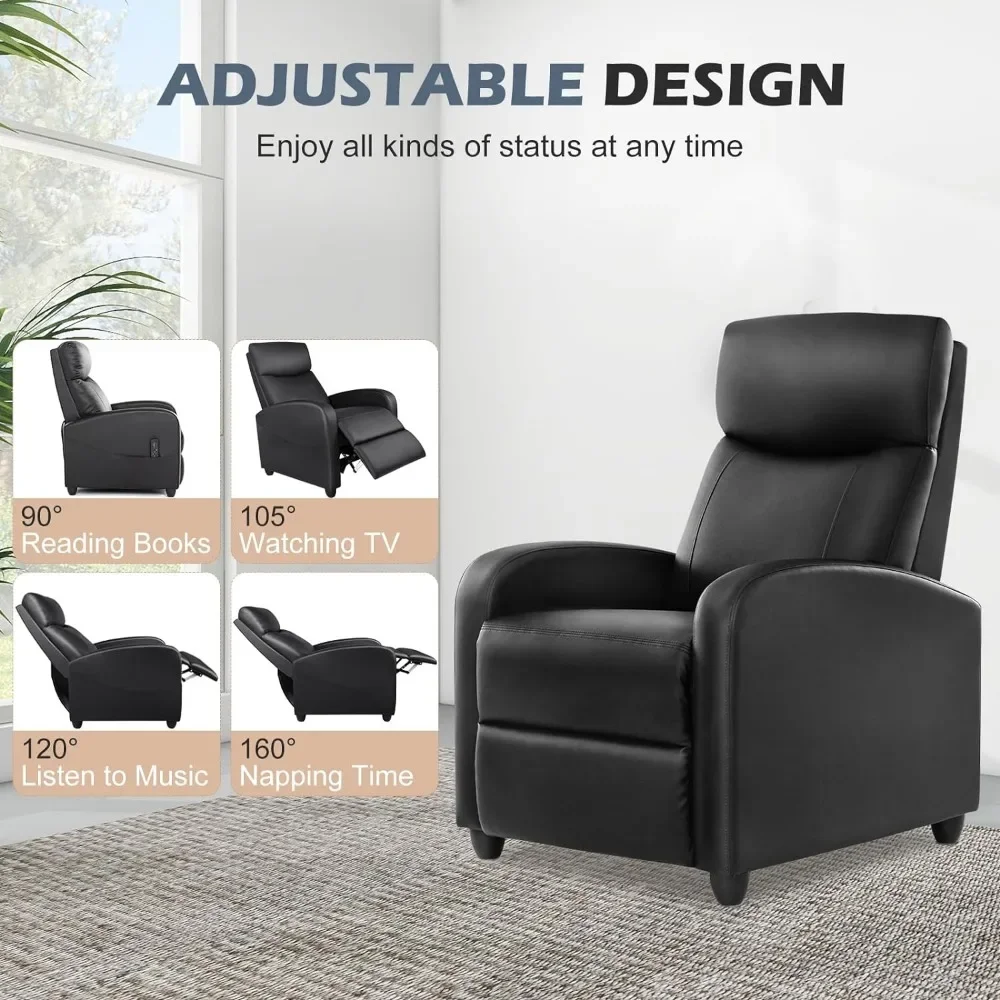 Small Recliners for Living Room Holiday Chair Bed Recliner Chair Massage Reclining for Adults Daybed Lounge Chairs Futon Sofa image 4