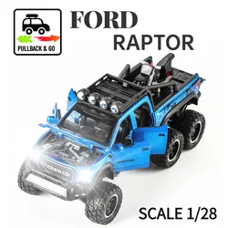 1:28 Ford F150 Raptor geri çekme oyuncak ışıkları ile motor sesi, Mercedes pres döküm Model araç ölçekli çoğaltma hediye çocuk çocuk oyuncak