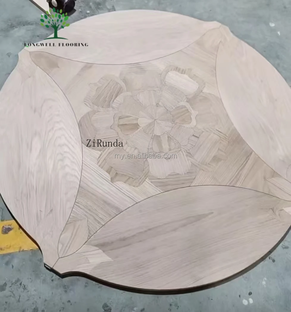 Versión personalizada piso de madera cepillado moderno de roble multicapa de nogal negro de teca calentada en parquet