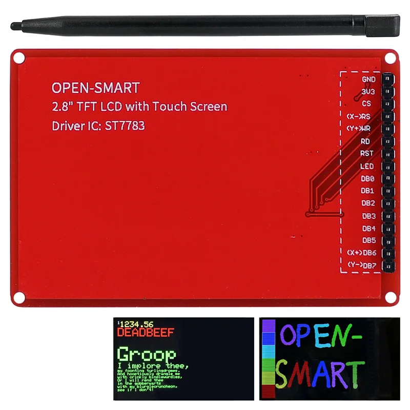 TFT LCD Touch Screen Expansion Board, Display Adapter Board, 320*240, 2.8 in