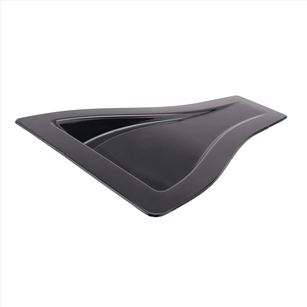 #42Q Engine Hood Vent,Universal Engine Hood Vent Air Intake Cover Glossy Black Car Parts (Bright Black)