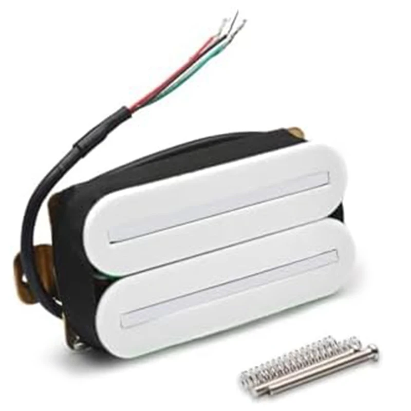 High Output Neck Pickup Dual Hot Rail Humbucker Pickups Durable Easy Install White