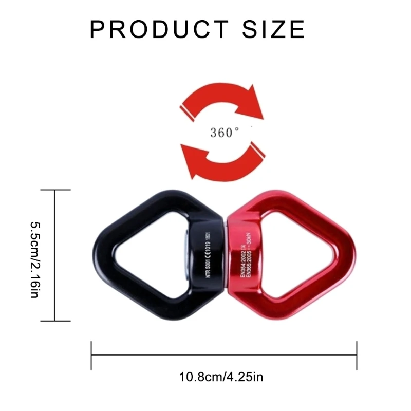 Q39E 30KN Sealed Bearings Swivels for Climbing Hammock Swing Climbing Swivels 360 Degree Rotational Rope Swivels Connectors view 5