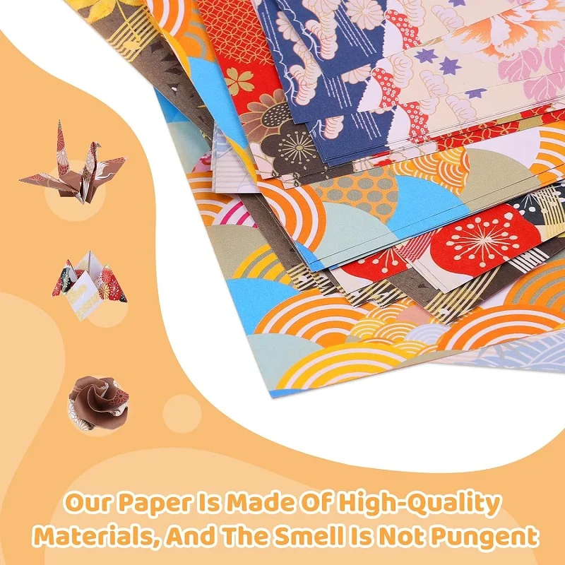 LMDZ Origami Paper Kit Traditional Pattern Japanese Foldable Paper Square Paper 6x6 In Decoration Paper DIY Hand Art Crafts