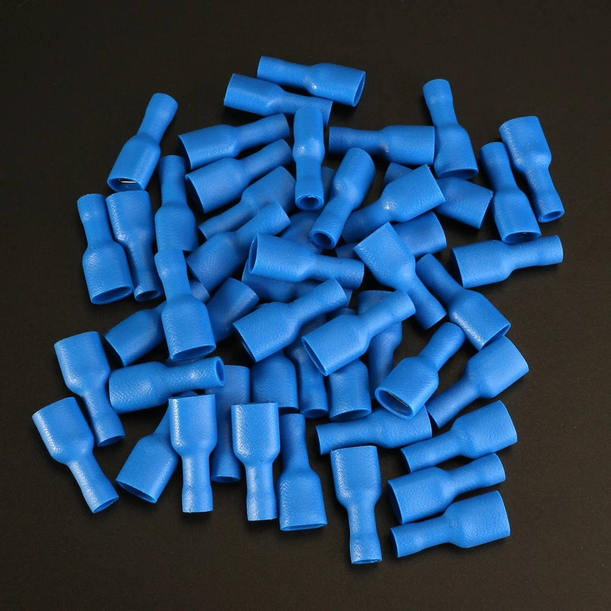 100pcs Male & Female Insulated Spade Quick Splice Wire Terminals Wire Crimp Connectors (Blue) Terminals Connector Kit