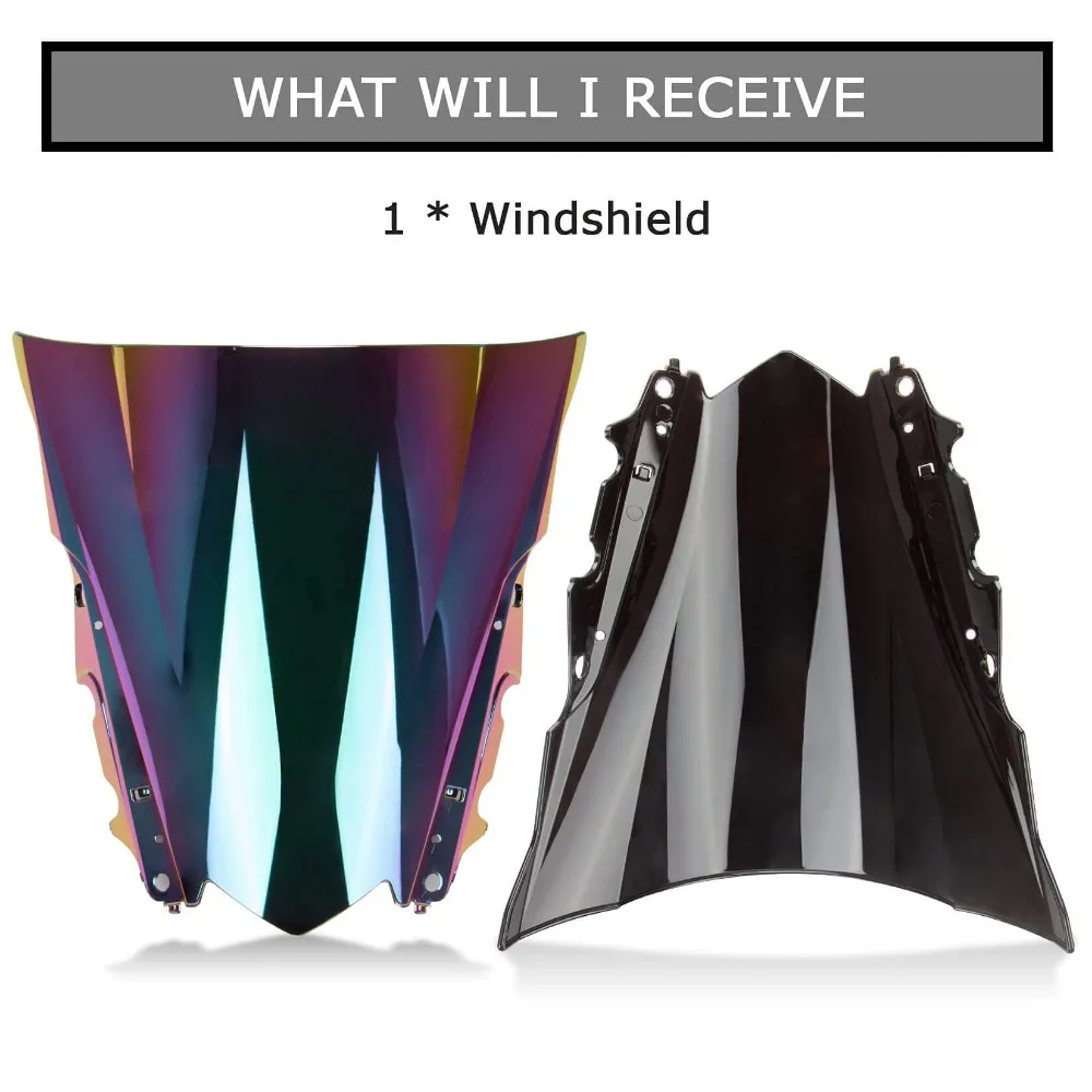 Motorcycle Windshield Windscreen Double Bubble For Yamaha YZF R3 R25 2014-2018