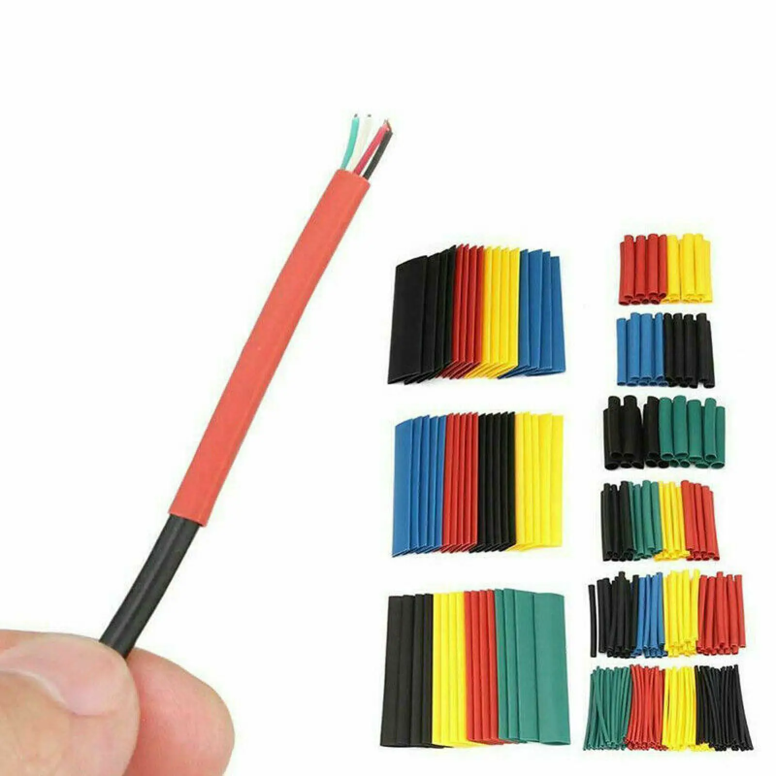 

164Pcs Heat Shrink Tubing Kit EVA Material in 5 Colors 8 Sizes - Ideal for Electrical Insulation, Repairs, and Wire Conne