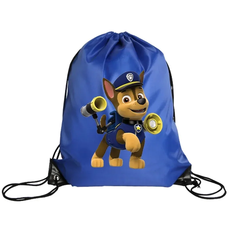 PAW Patrols Kawaii Drawstring Pockets Cartoon Anime Print Drawstrings Pouch Watertight Travel Clothes Storage Bags Birthday Gift