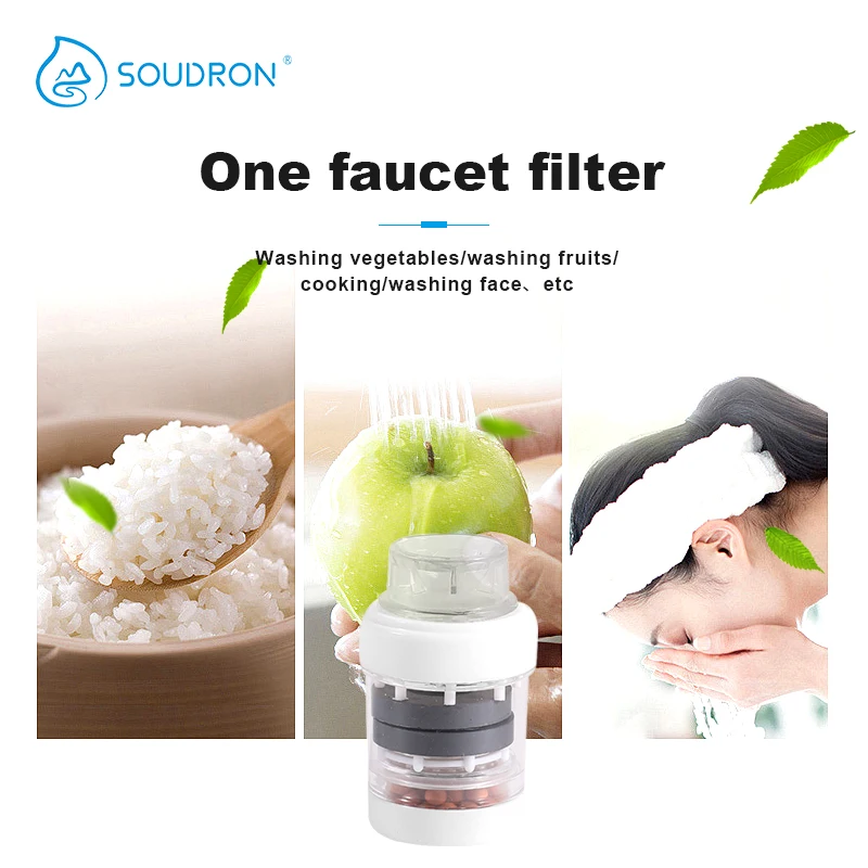 Filtro de grifo de piedra Maifan para uso doméstico, cartucho de filtro purificador de agua de grifo de cocina.