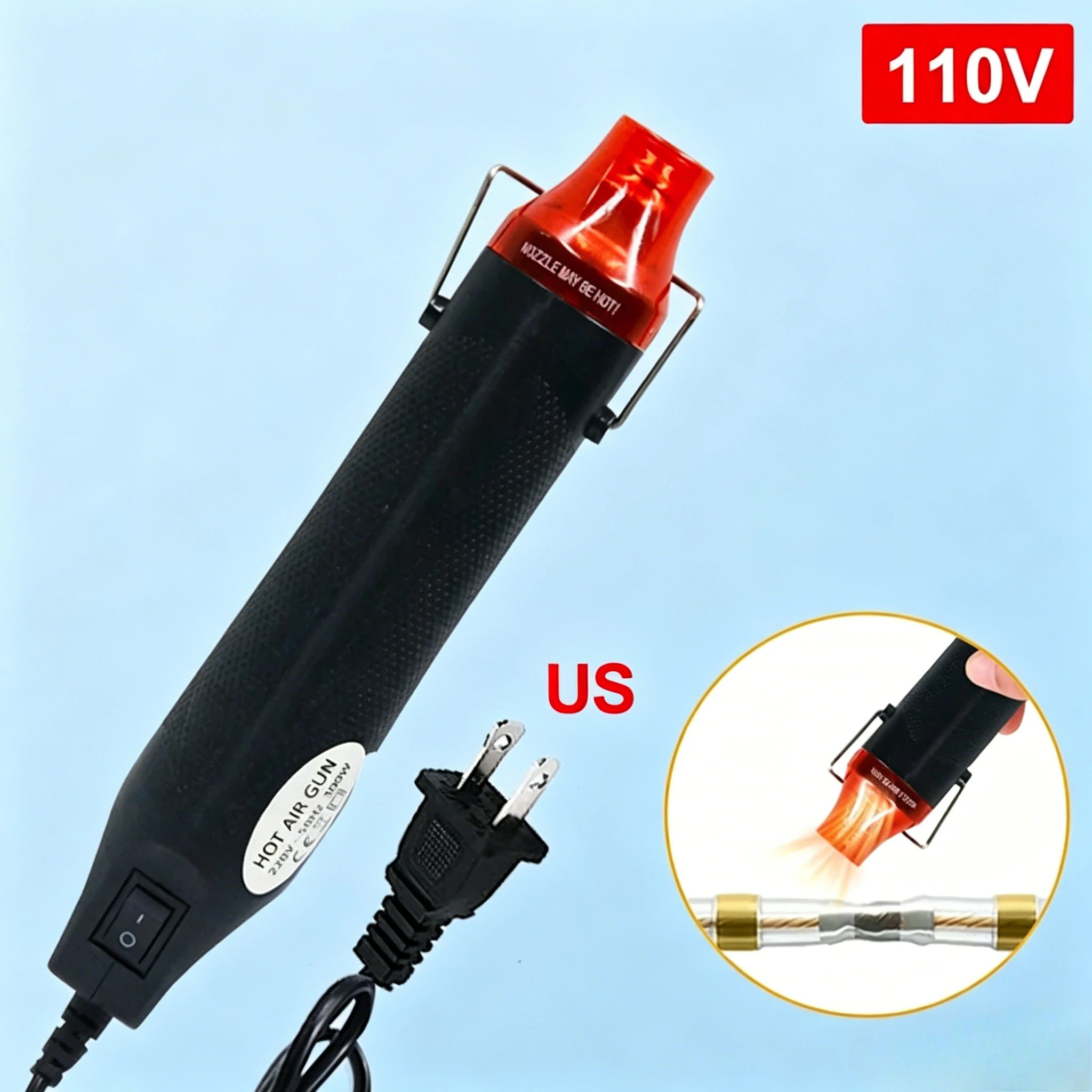 

Retractable Stand Hot Air Gun 110V US Portable Electric Heat Blower Multifunctional DIY Craft Soldering Repair Tools