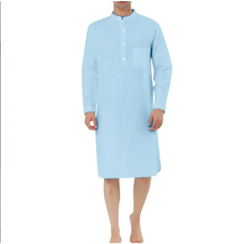 Moslim Mode Casual Zak Lange Shirts Gewaad Kurta Mannen Arabe Hombre Arabic Shirt Islamic Dubai Man Kleding Kaftan Voor Mannen