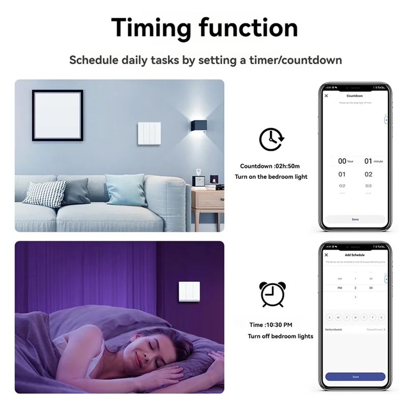 

New!Tuya Zigbee Smart Wall Switch Wire Single Zero Fire Universal Smart Home Wireless Switch Work Withalexa Google Home