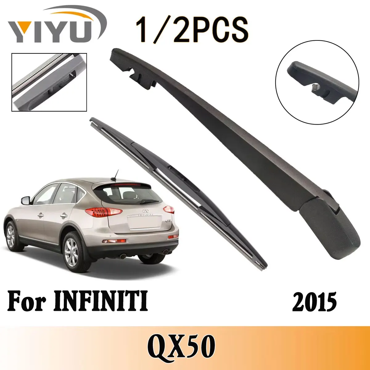 1/2PCS Heckscheibenwischer Windschutzscheibe Klinge Wischerarm Kit Für INFINITI QX50 2015 Windschutzscheibe Windschutz Heckscheibe Zubehör
