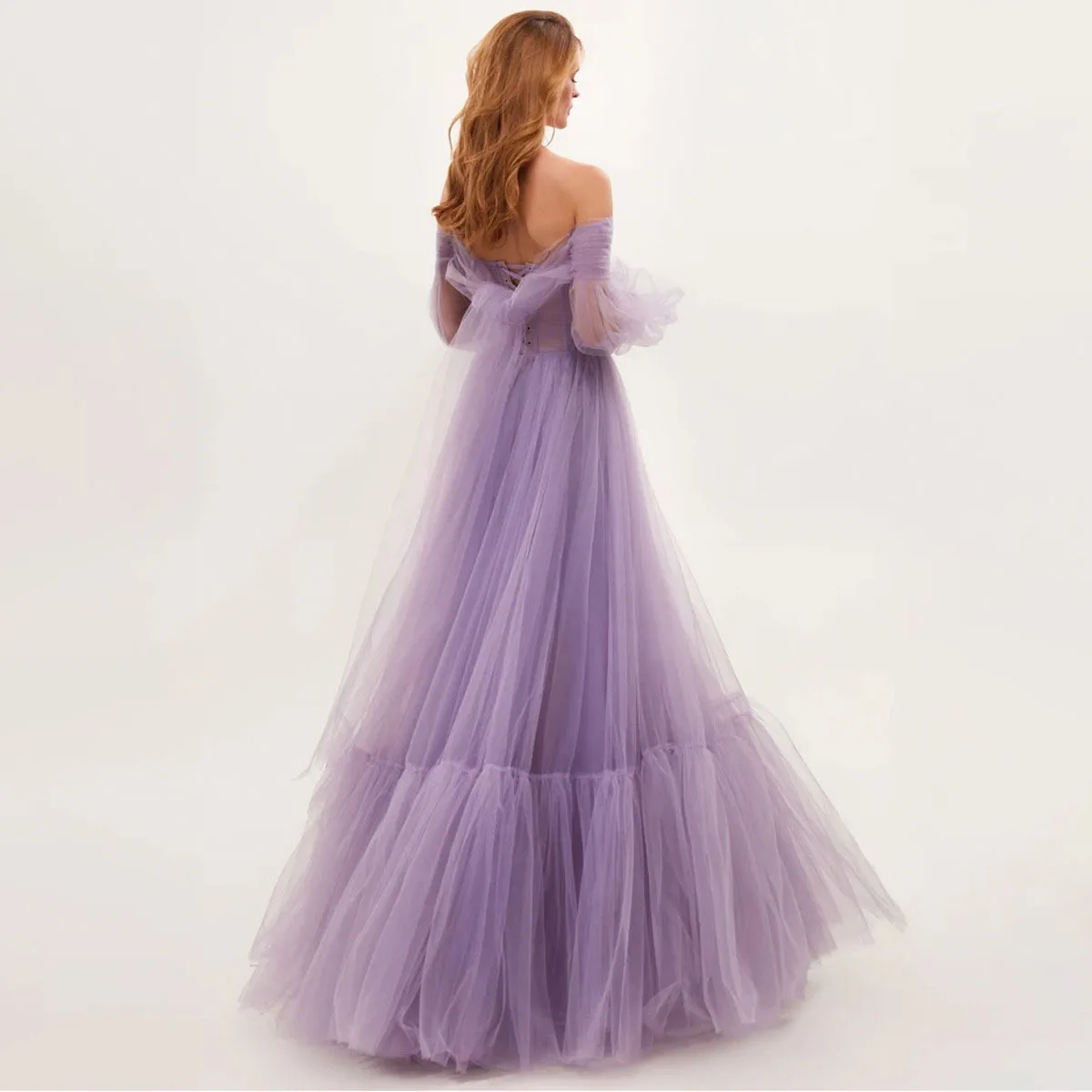 Elegancka suknia wieczorowa bez ramiączek KWTX, długie rękawy z siateczki, suknia na wesele/przyjęcie, minimalistyczny design na wiosnę/lato 2026, styl biurowy i streetwear