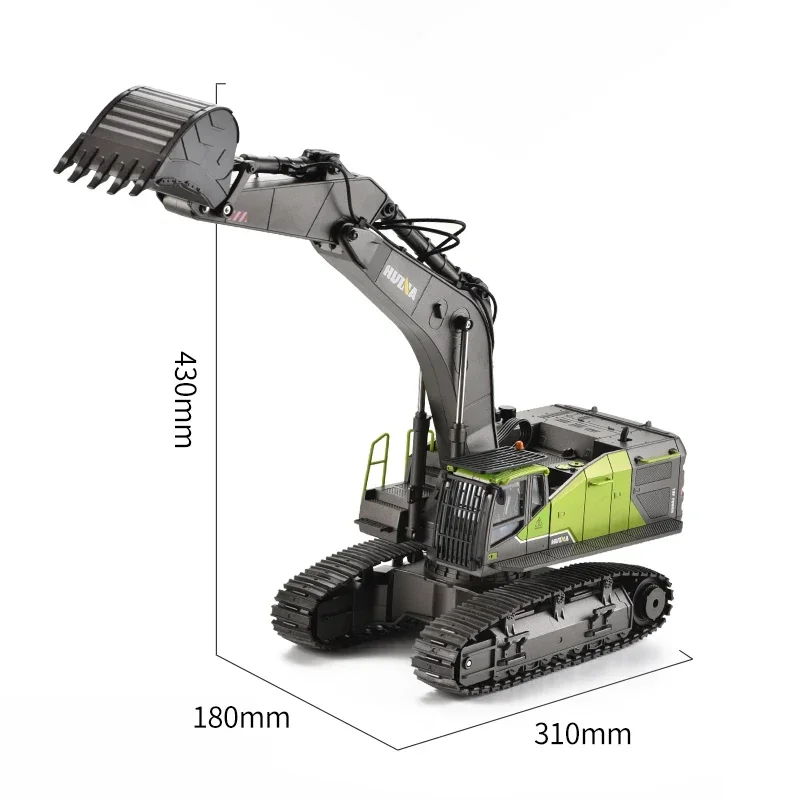Upgrade 1/14 HUINA 1593 RC Excavator Dumper Truck Crawler Alloy Tractor Loader 2.4G Radio Controlled Car Engineering Toy Gift view 3
