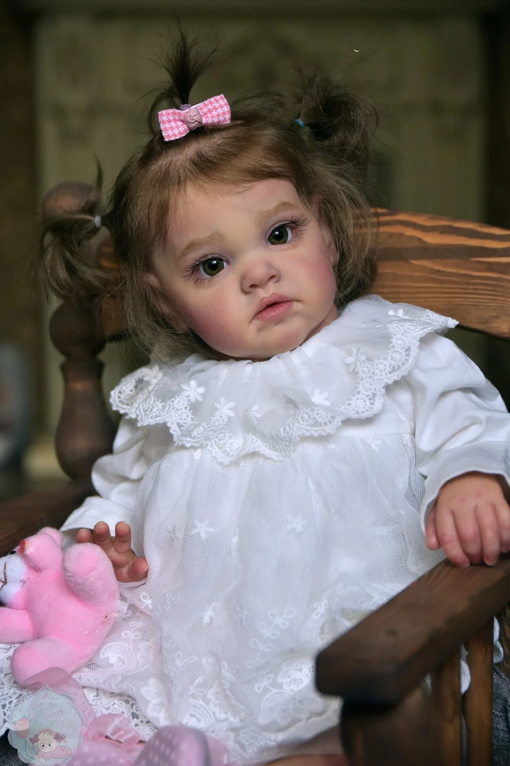 Peças de boneca inacabadas e sem pintura com corpo e olhos de pano Kit de boneca realista reborn de 20 polegadas Chantal