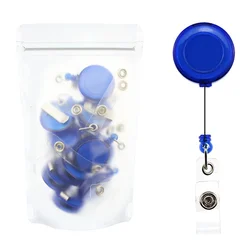 5pcs/lot Retractable Badge Reels with Back Matel Clip for Staff Nurses Workers Name ID Tag Pass Access Work Card Badge Holder