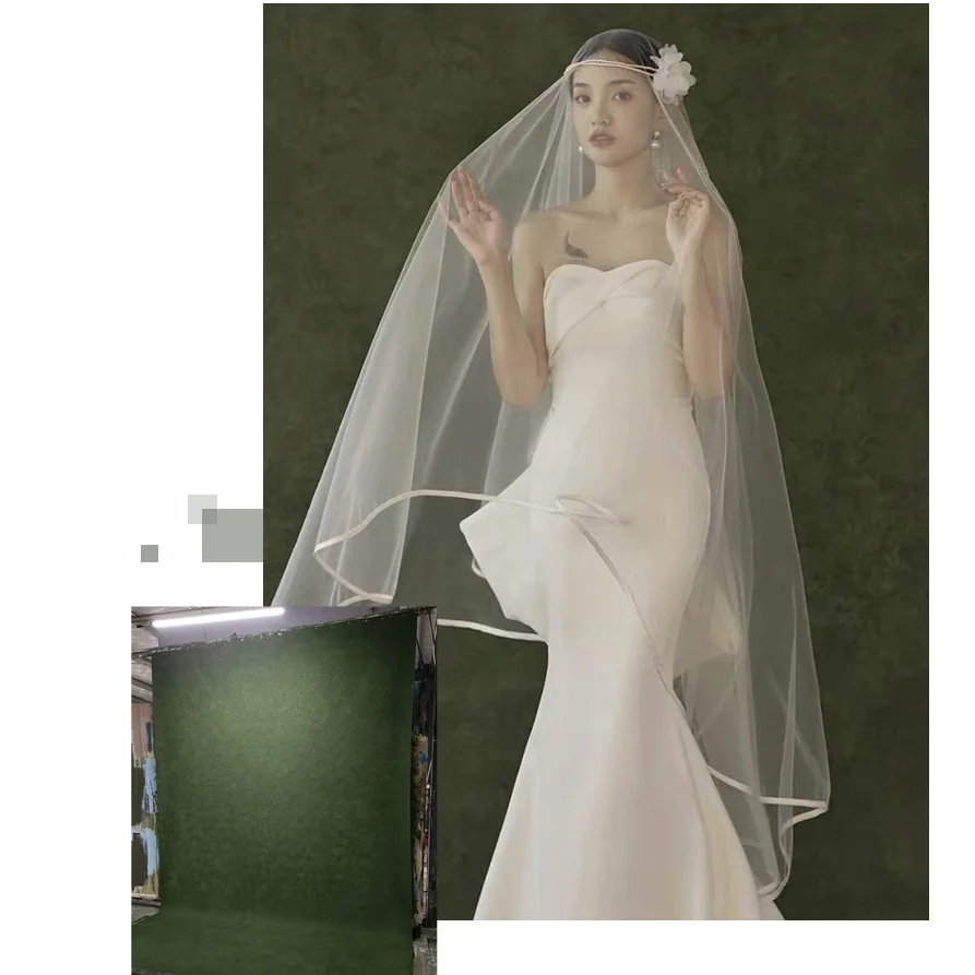 

Solid Color Tie-dye Portrait Photography Backdrops Pro Dyed Muslin Bride Vintage Background Photo Studio Photocall Customized