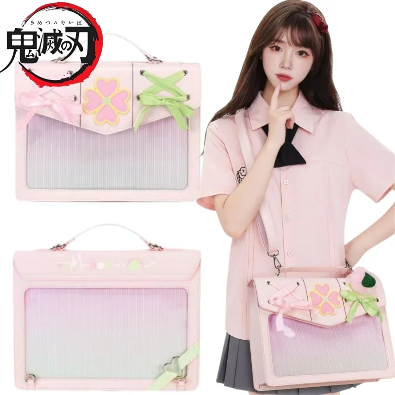 

New Demon Slayer Crossbody Bag Cartoon Kanroji Mitsuri Itabag Anime Merchandise Holiday Gift Large Capacity Storage