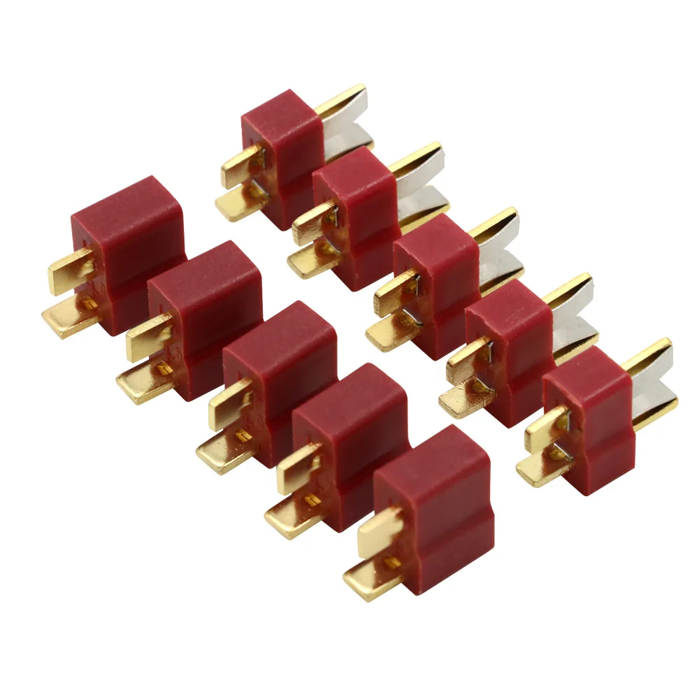 100 stks/partij T-Plug Deans Connectors Set voor RC LiPo Batterij Helikopter Mannelijke en Vrouwelijke Terminals, Assortiment Kit