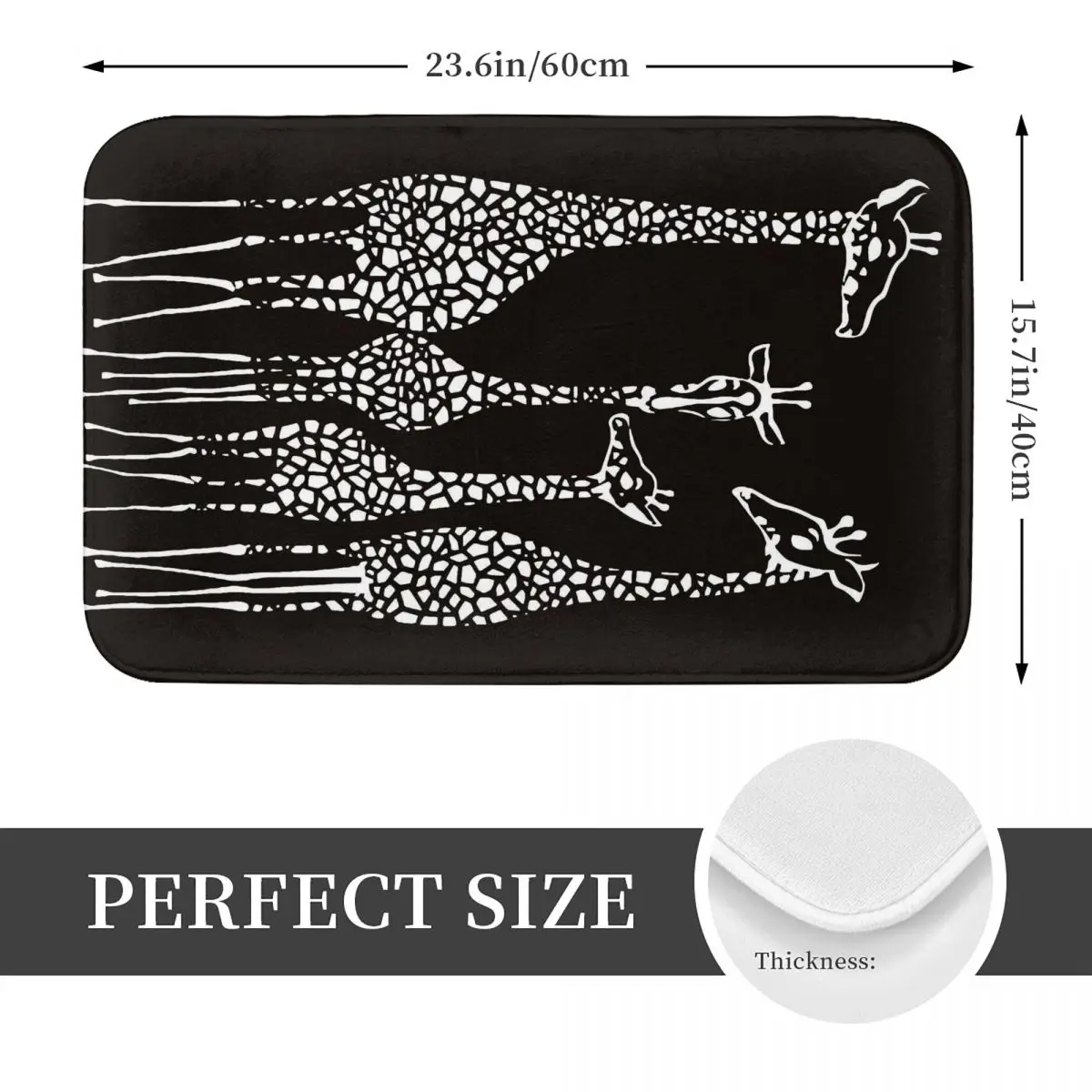 Giraffe Herd Pattern Doormat Kitchen Entrance Home Floor Mat Non-slip Carpet Rug for Bathroom Footpad Mats