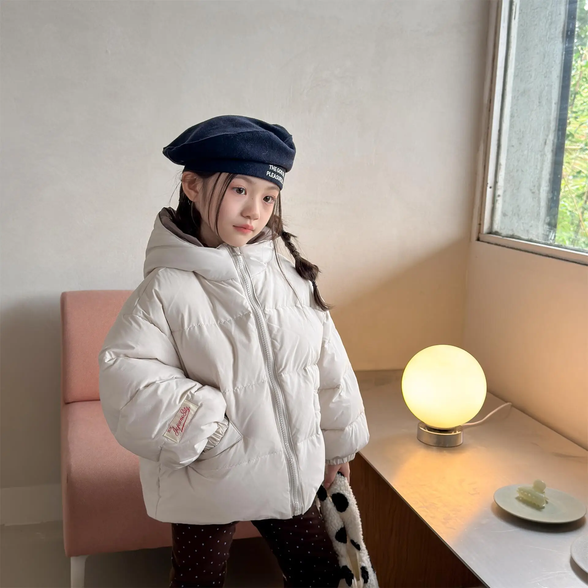 2026 Winter New Children Down Jacket Boys Warm Coat White Duck Down Girls Padded Jacket Plus Velvet Thick Kids Clothes