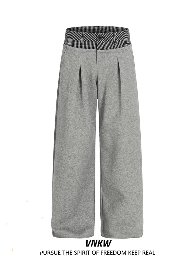 

Американские ретро-штаны в клетку свободного кроя, спортивные, повседневные, для мужчин и женщин, комфортные, облегающие, для ленивого образа жизни