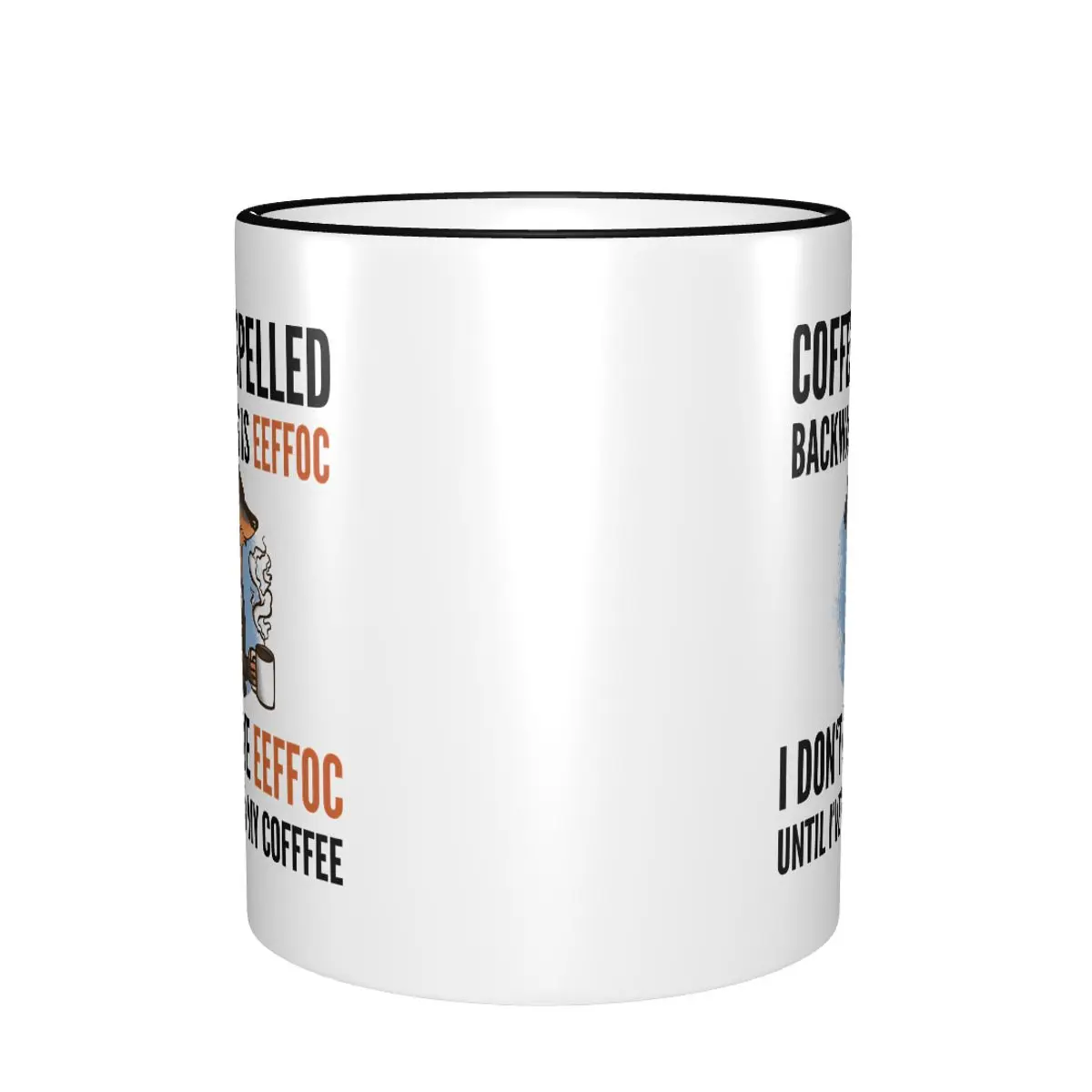 Coffee Spelled Backwards Is Eeffoc - Dog Mug Funny Funny Cat Meme Coffee Cup Birthday Gift For Woman Man