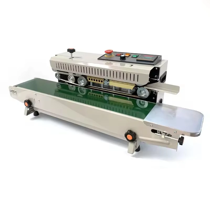 FR-770 Automatic Horizontal Plastic Bags Heat Continuous Sealing Machine Portable Plastic Bags Continuous Band Sealer